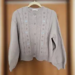 【エヘカソポ】ニットカーディガン グレー フリーサイズ