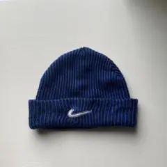 Nike 00s 90s ブルーストライプニット帽　ヴィンテージ　古着