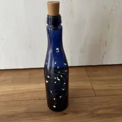 LEDライト付き青色デコレーションボトル