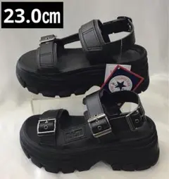 コンバース オールスター トレックウエーブ 厚底 サンダルBK/BK23.0㎝