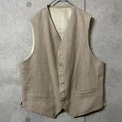 ポロラルフローレン 日本製 90s リネン ジレ ベスト レア ビンテージ