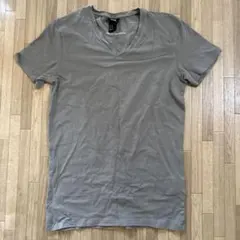 H&M グレー ＶネックTシャツ XS