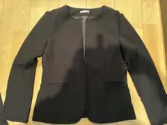 ノーカラージャケット 黒のサムネイル