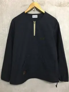 ローター ハーフジップ 刺繍ロゴ プルオーバー シャツ ネイビー サイズMのサムネイル