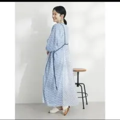 CRAFT STANDARD BOUTIQUEインド綿混エスニック切替ワンピース