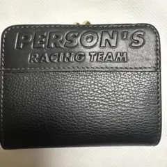 PERSON'S RACING TEAM 二つ折り財布 がま口 ブラック