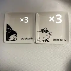 【セット売】ハローキティ&マイメロディ 小皿2枚セット