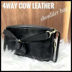 お値下げ✨未使用級✨4way 牛革 オイルヌメ革　ショルダーバッグ 豊岡鞄　黒のサムネイル