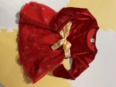 値下げ中　SHEIN 赤 ベルベット ワンピース