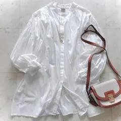 美品 アーバンリサーチドアーズ doors コットンボイルタックギャザーブラウス