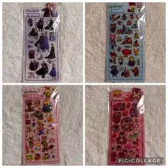 ディズニー立体シール4シートセット
