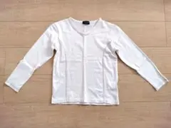 COMME CA ISM　長袖カットソー　キッズ用　Vネック　白　130cm