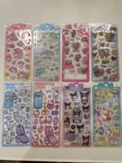 【正規品】サンリオキャラクター　ドロップジェリーシール　8枚セット
