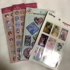 プリンセスウォーターシール・ストーンシール・3Dシール ４点　『匿名発送』