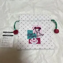 再値下げ☆新品☆ディズニー☆New ミニー　チェリー　さくらんぼ　巾着袋・ポーチ