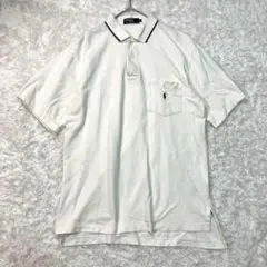 希少　ポロバイラルフローレン リンガーネック ポロシャツ 鹿子 半袖　ゆったりL