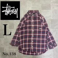大人気！ Stussy チェック柄 ボタンダウン ネルシャツ