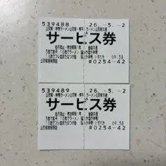 山岡家 サービス券 2枚セット 有効期限2027.05.02のサムネイル