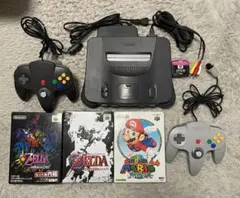 Nintendo64 本体 動作確認済み 中古品 ゲーム3本付き 完動品