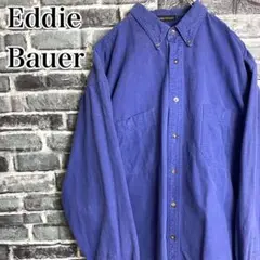 80s エディーバウアー☆シャツ シャモアクロス 黒タグ 古着 XL ho1のサムネイル