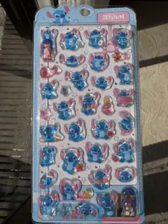 スティッチ　3Dシール　立体シール　ディズニー　ぷくぷくシール　海外限定