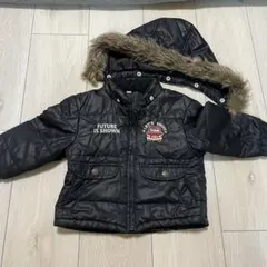 黒いフード付きアウター 80