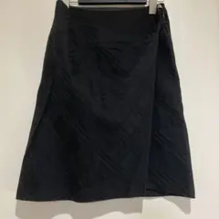 バーバリーブルーレーベル　シャドーチェック　黒 チェック柄 タイトスカート　36