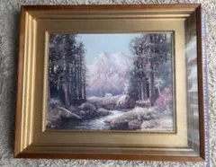 油彩画 雪山風景画 MASAO SASAKI サイン入り - メルカリ