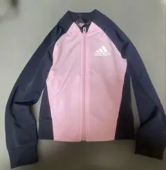 adidas フルジップジャージ ネイビー/ピンク 100cm~