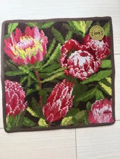 新品未使用　feiler ハンカチ　ブラウン　お花　ナマクワランド