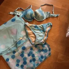 水着セット 青系 水玉模様 7S