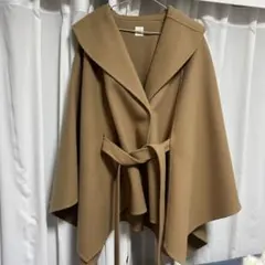 LOr Irregular hem Cape Coat laubeblanc