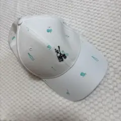 お値下げしました！adidas GOLF キャップ ホワイト 総柄のサムネイル