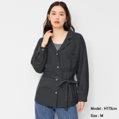 美品　GU オープンカラーダブルポケットシャツ