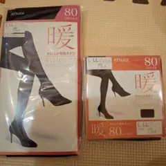 ATSUGI 80デニール 発熱タイツ L-LL 2足セット
