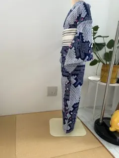 超美品 綿 有松絞り 本染浴衣 着物 夏物 162裄68 紺 ピンク 花柄 | Mercari