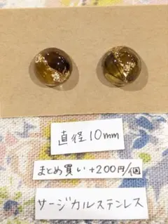 天然石のピアス　タイガーアイ