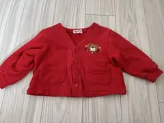 ミキハウス 赤 カーディガン 90cm mikihouse
