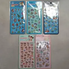 【国内正規品✨️】ディズニーDISNEYぷくぷくシール 5種類セット