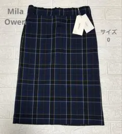 【タグ付未使用】★Mila Owen★チェックスカートサイズ0／定価7,480円