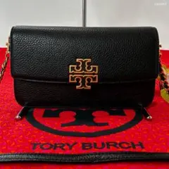 【美品】トリーバーチ ブリテン ダブルTロゴ 2way ショルダーバッグ 肩掛け