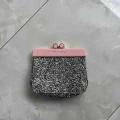 MIUMIU ミュウミュウ グリッター シルバー がま口 ノベルティ - メルカリ
