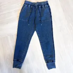 【GU】デニムスウェットイージーパンツ+X Sサイズ