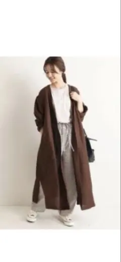 SLOBE IENA 艶ガーゼガウンコート　美品のサムネイル