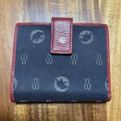 ハンティングワールド　二つ折り財布 黒と赤のレザーのサムネイル