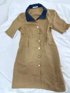 REDYAZEL 半袖ミニワンピース チェック柄