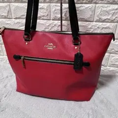 人気✨COACH コーチ トートバッグ PVC 本革 通勤 ビジネス 肩掛け可