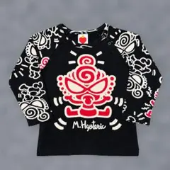 « 美品 »ヒステリックミニ ポップミニ 総柄 長袖 Tシャツ 黒 90cm