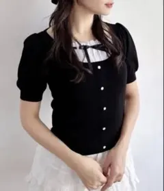 INGNI ブラック 半袖ニット M