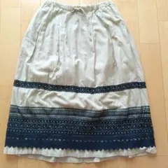 プランテーション　刺繍スカート　インド製のサムネイル